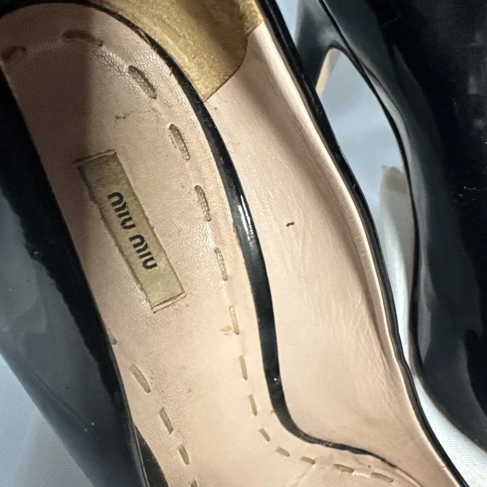 Mui Mui Black Suede High Heel Shoes Sz 39 - Picture 3 of 12